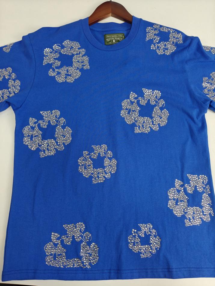 Denim Tears T-Shirts/ T-Shirts Rhinestone