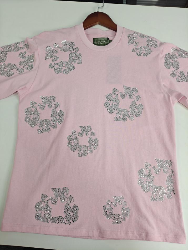 Denim Tears T-Shirts/ T-Shirts Rhinestone