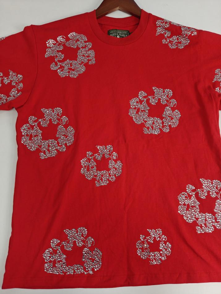 Denim Tears T-Shirts/ T-Shirts Rhinestone