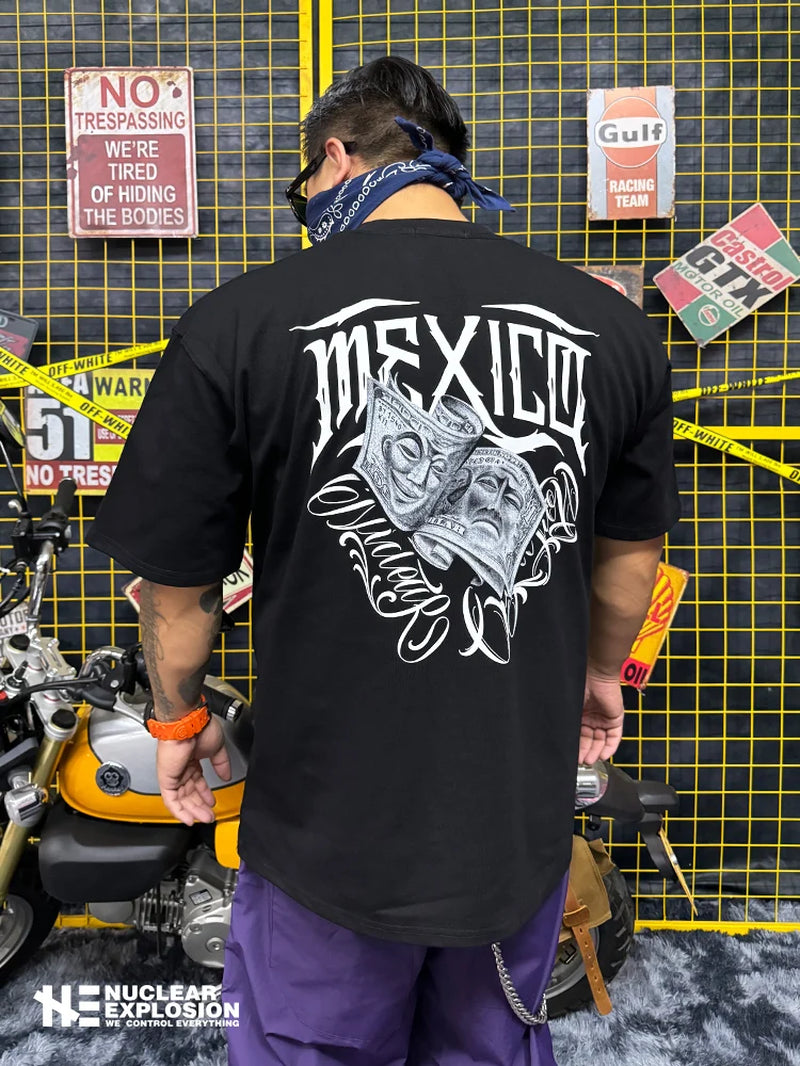 Mexican Chicano Curated T Shirt Fashion Tide Short Sleeve Vintage Street Style Adults Kids Clothing 100%Cotton Streetwears Tees